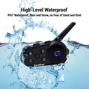 Auriculares de motocicleta con intercomunicador a prueba de agua IP67 con altavoz BT 5,1 y micrófono 2 en 1 Karadar S6 para una comunicación de conducción clara - Product Image 4