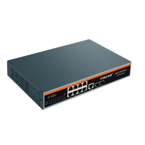 TiNCAMスマートネットワーキングフルギガビット82POEスイッチ (SFPモジュール付き) 48VサポートIPカメラNVRAHD CCTV - Product Image 2