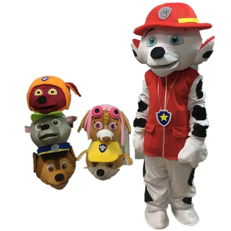 Fábrica OEM Publicidade Adultos PAW Dog Patrol Mascote Traje Custom Made Cartoon Personagem Trajes Festa