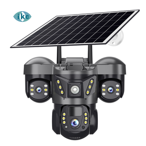 Cámara CCTV V380pro de seguridad para el hogar y luz nocturna, triple lente Solar, cámara PTZ inalámbrica de 6Mpx, alarma PIR, cámara de seguridad 4G LTE - Product Image 1
