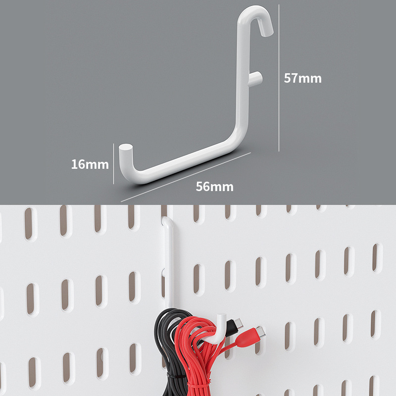 White wrought iron short hooks