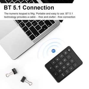 Teclado numérico inalámbrico ultrafino de 19 teclas BT5.1 teclado numérico portátil Mini diseño ergonómico Función de silencio para computadora portátil PC de escritorio - Product Image 2