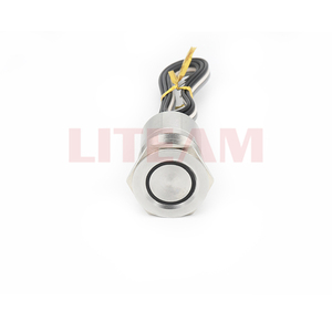 Interruttore a pulsante in metallo momentaneo da 22mm 19mm 16mm con interruttore a pulsante in metallo Ip67 interruttore a Led per luce Touch 3v 30v - Product Image 1