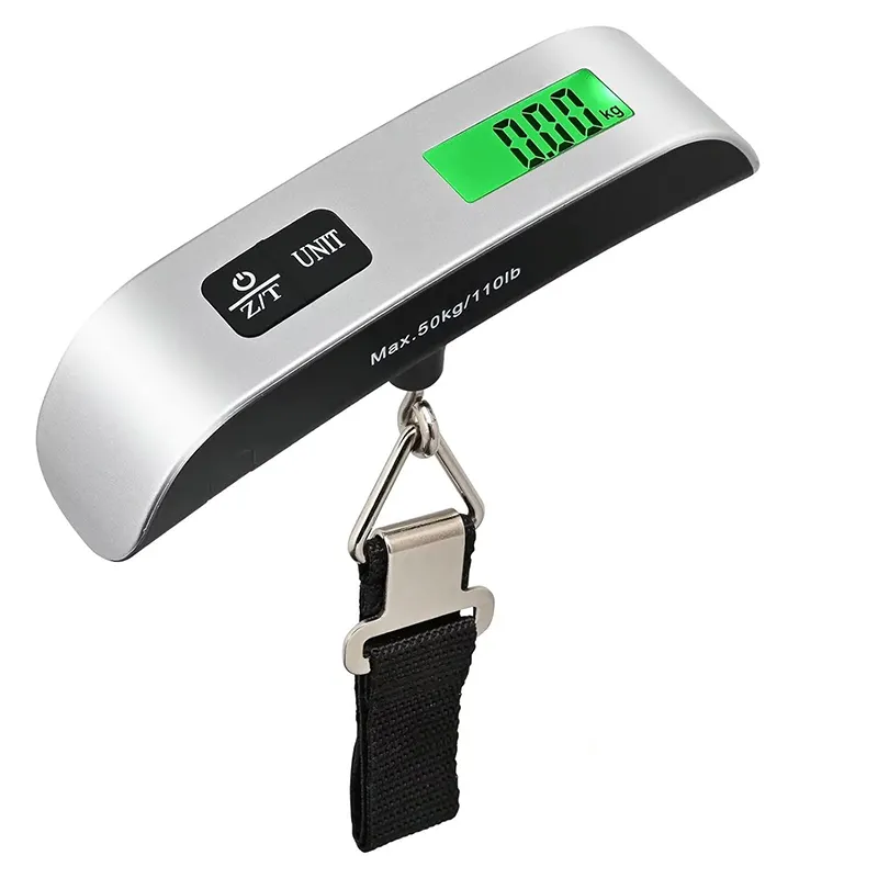 Hot Sales Backlit Fish Hook Hang Scale Electronic Travel Hanging 50kg Weighting Digital Luggage Scale with LCD Display