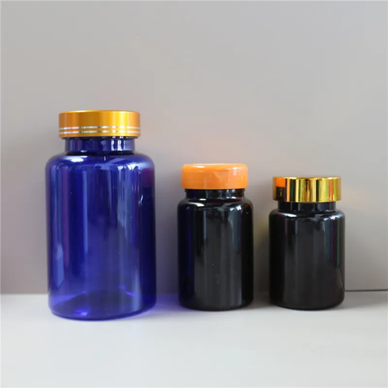 250ml umwelt freundliche medizinische Produkte Kapsel Pulver Pille Verpackung Lebensmittel behälter reißen Kappe Plastik glas Flasche ab