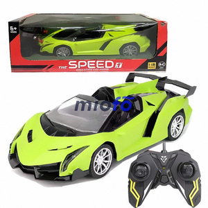 Telecomando per auto 1:18 luce colorata da corsa 4 canali Radio controllo auto giocattoli da corsa RC giocattolo auto - Product Image 3