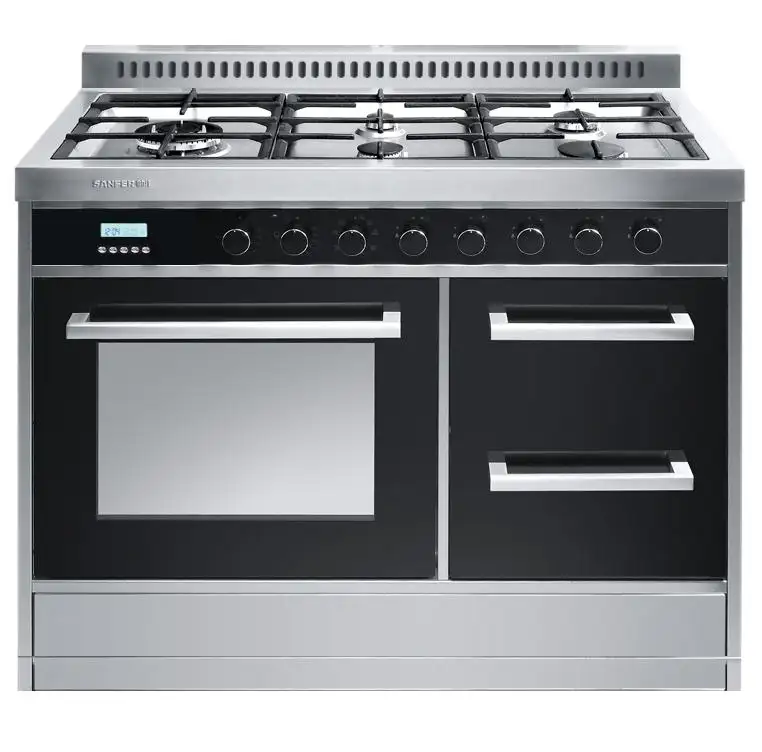 Free standing Integrate cooker 5 gas burners free standing gas cooker and oven