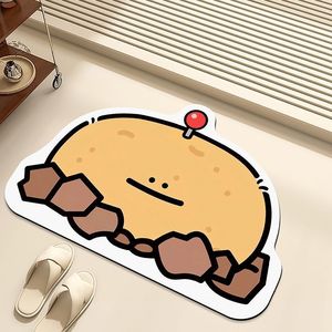 高档防滑浴垫防尘吸水数码印花Logo入口通道硅藻土浴室垫 - Product Image 4
