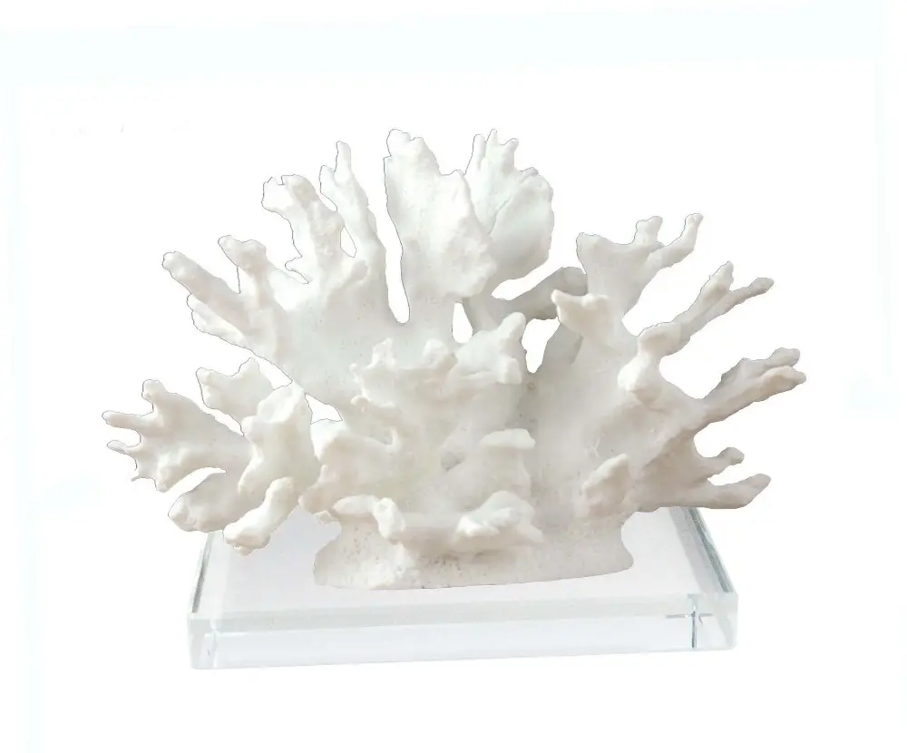 Кремовое полимерное Коралловое украшение/Свадебный центр пляжная Коралловая полимерная скульптура может быть изготовлена на заказ