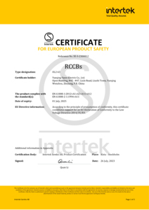 Disyuntor de corriente residual abierto de 2 polos RCCB 40a 10ma 30ma 300ma de 2 polos con certificado CE CB SEMKO - Product Image 3