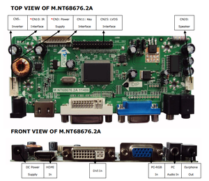 Directamente de fábrica AD Board M.NT68676.3 AD Board Input LVDS Signal LCD Controller Driver Board para Panel LCD - Product Image 2