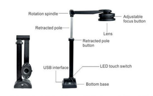 Yüksek hızlı taşınabilir Usb Doc tarayıcı A3 kitap eğrisi düzleştirme hiçbir bölünmüş gerekir 20MP OCR belge kamerası - Product Image 6