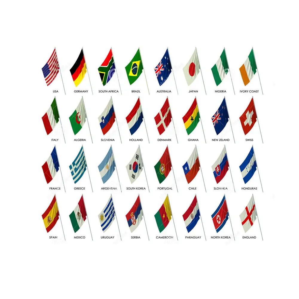 Bandeiras personalizadas do país 32 países brasil alemanha frança países baixos itália bandeira