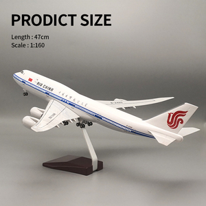 Aircraft <strong>Plane</strong> Model 1:160 Scale Model Aircrafts with Light <strong>747</strong>-8 Korean Air Lines 47cm Boeing Model Airplanes - Product Image 3