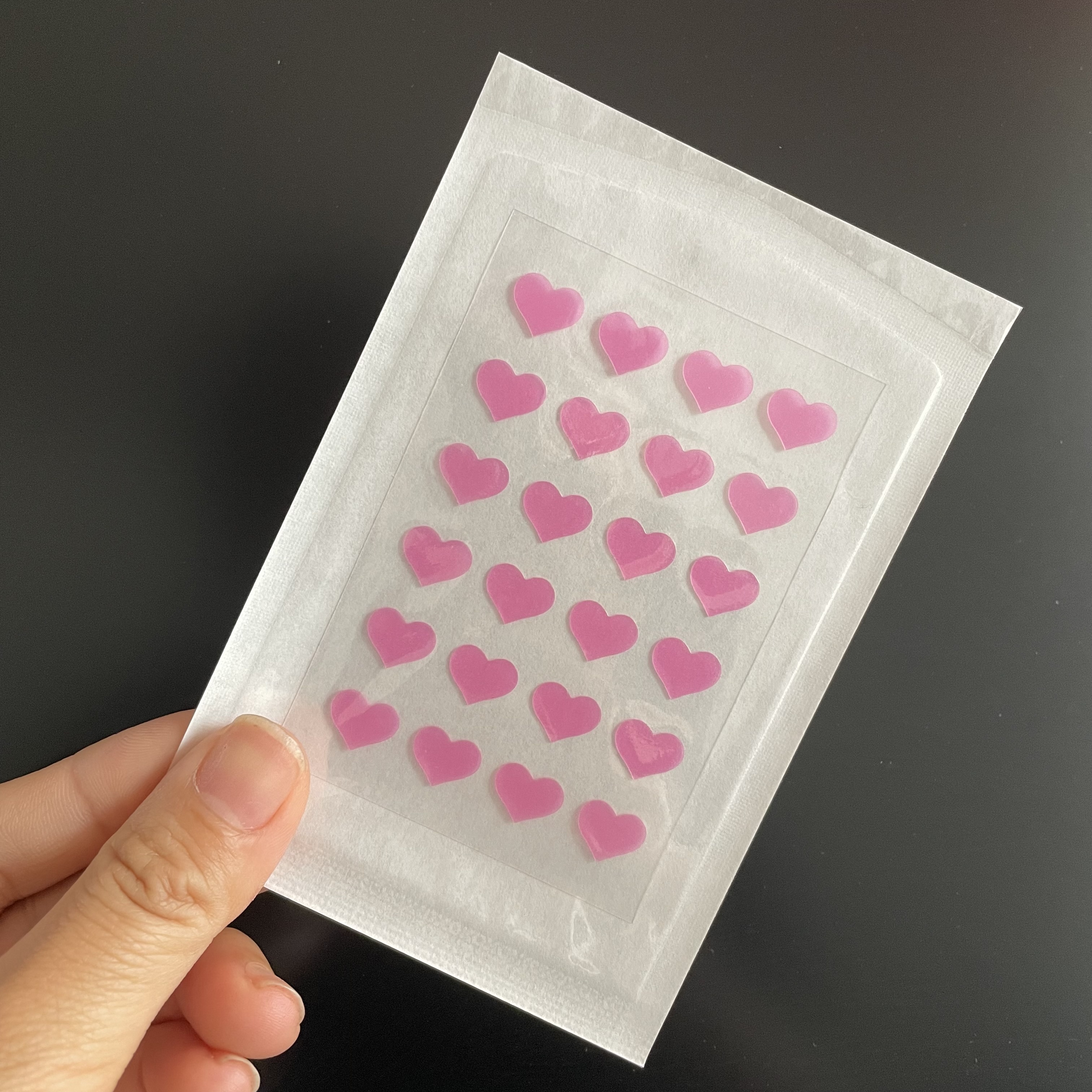 24 pièces coeur rose