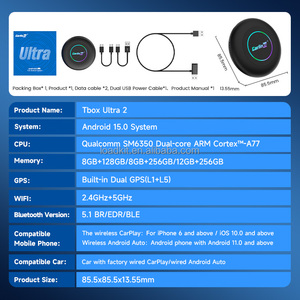 Carlinkit <span class=keywords><strong>Android</strong></span> 15 akıllı kutu AI kutusu 8G 128GB 6350 512gb yüksek performanslı kablosuz Carplay <span class=keywords><strong>Android</strong></span> oto adaptörü araba oyna Dongle - Product Image 4