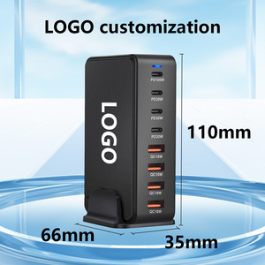 Fabrika satış 240W 4C4A masaüstü GaN şarj 8-port tip-c PD 100W hızlı şarj için 3.0 USB mobil duvar hızlı şarj cep telefonu - Product Image 3