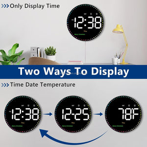 Orologio da parete digitale, orologio digitale da 10 "ampio Display con telecomando, luminosità regolabile, calendario - Product Image 2