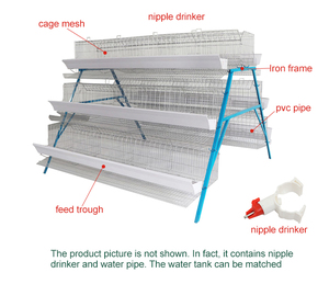 High Quality Battery Layer Water Feeding System <strong>Chicken</strong> Coop Q235 Metal Wire <strong>3</strong> Layer Poultry <strong>Chicken</strong> Cage - Product Image 2