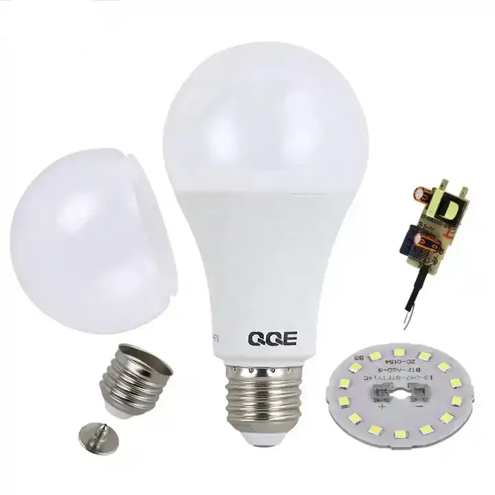 Free samples E27 9W led bulb raw material A60 3w-100w bulbs skd parts for home E27 light spare parts by China bulb factory