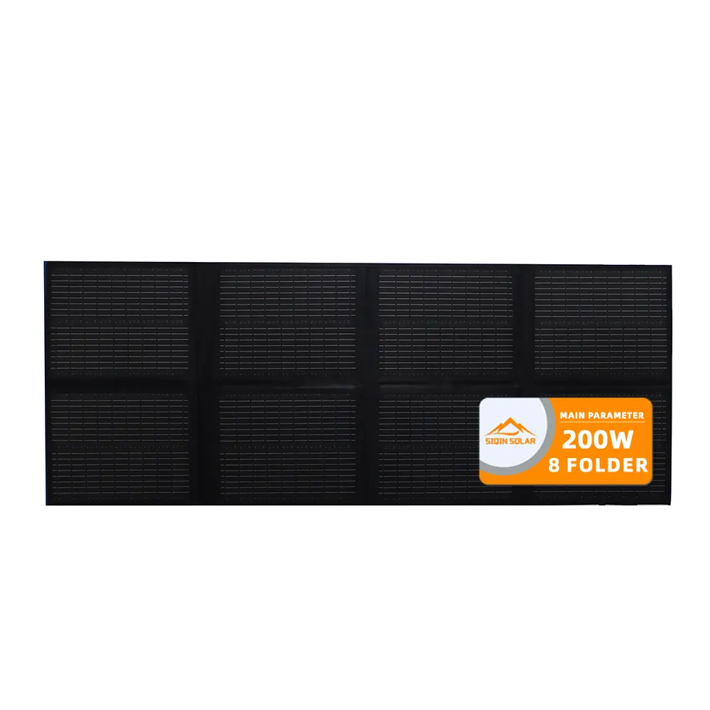 Panel surya lipat 200 w, catu daya stasiun generator 8 lipat panel sel Mono panel surya 200 watt