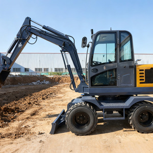 Mini-excavatrice de <span class=keywords><strong>4</strong></span>,5 tonnes, moteur Kubota chinois, conforme à la norme EPA, excavatrice agricole, roues/chenilles, nouvelle mini-excavatrice - Product Image 1