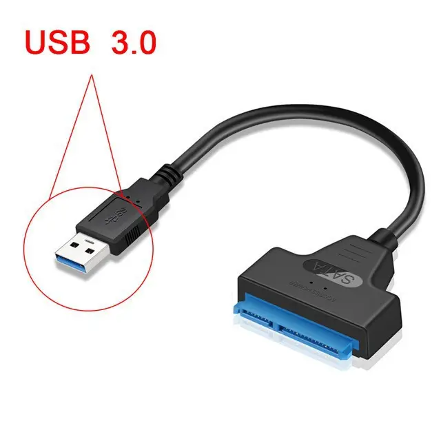 SATA ke USB 3.0 2.0 kabel adaptor, konverter adaptor Hard Drive HDD/SSD 2.5 inci mendukung UASP