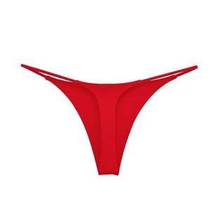 Ropa interior personalizada para mujer, tangas de corte alto con Logo OEM ODM, sin costuras, de licra, letras estampadas - Product Image 3