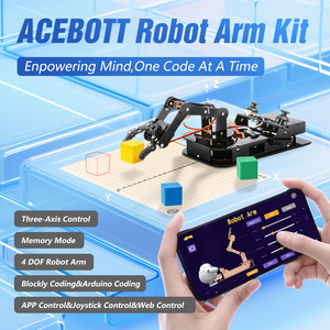 Aceesp32 ESP32 3-DOF robotik kol kiti WiFi 3-Axis koordinat haritalama kök öğrenme çocuklar ve yeni başlayanlar için Arduino programlanabilir