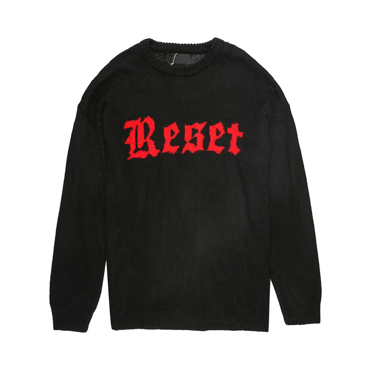 Autunno e inverno Designer personalizzato nero rosso colletto tondo sciolto monogramma lettera Logo uomo Pullover maglione lavorato a maglia per maglione college maschile
