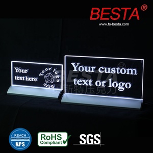 Reklam pleksi cam akrilik plastik tabela kenar akrilik için ışıklı işaret <span class=keywords><strong>Led</strong></span> akrilik ışık levha