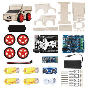 Tscin buny 4WD Holz roboter Auto Kit Komplette Spaß Bildung DIY Elektronik Lern projekt Roboter Kit für Arduino - Product Image 2