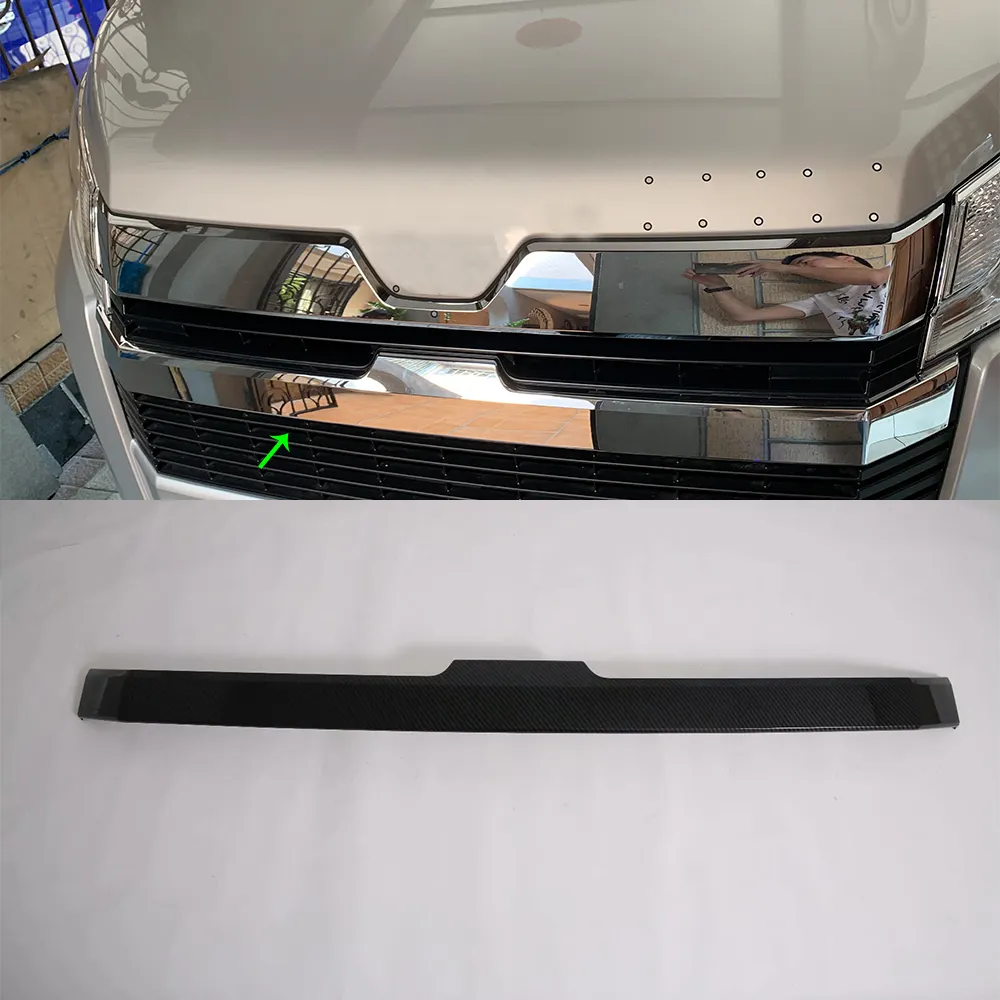 Aksesori Strip Kisi Depan Mobil Isi Grille Trim Aksesori Strip Kisi Kisi Depan Aksesori untuk Toyota Hiace Komuter 2019