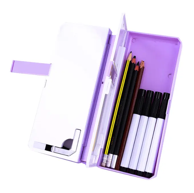 मल्टी-फंक्शन पेन केस +बुकशेल्फ़ + व्हाइटबोर्ड कार्टून क्यूट स्कूल पेंसिल बैग कलर पेंसिल केस कस्टम पेन बॉक्स