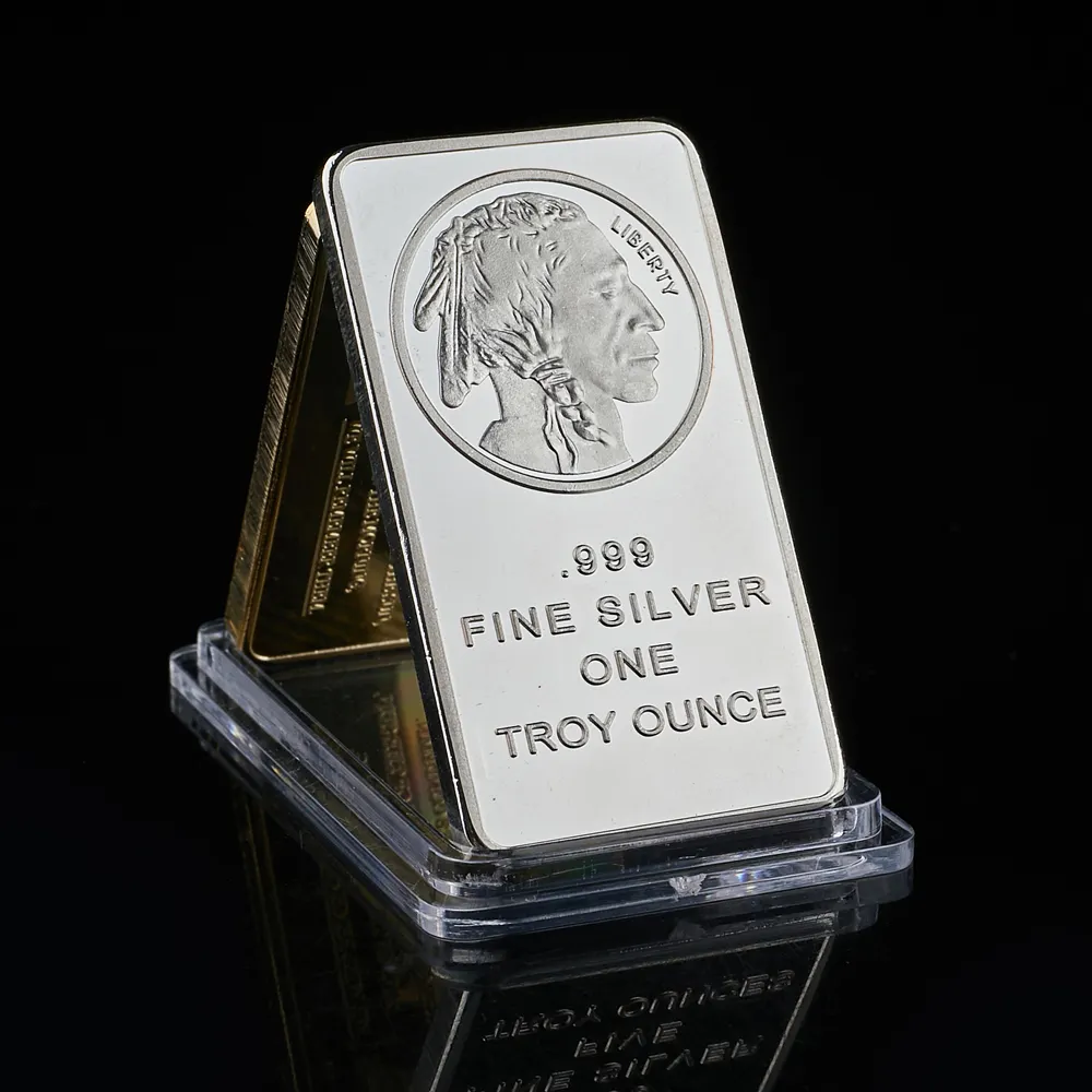 Personalizado Estados Unidos da américa barra de prata comemorativa em deus nós confiamos búfalo bullion 1troy onça bison moeda coleção