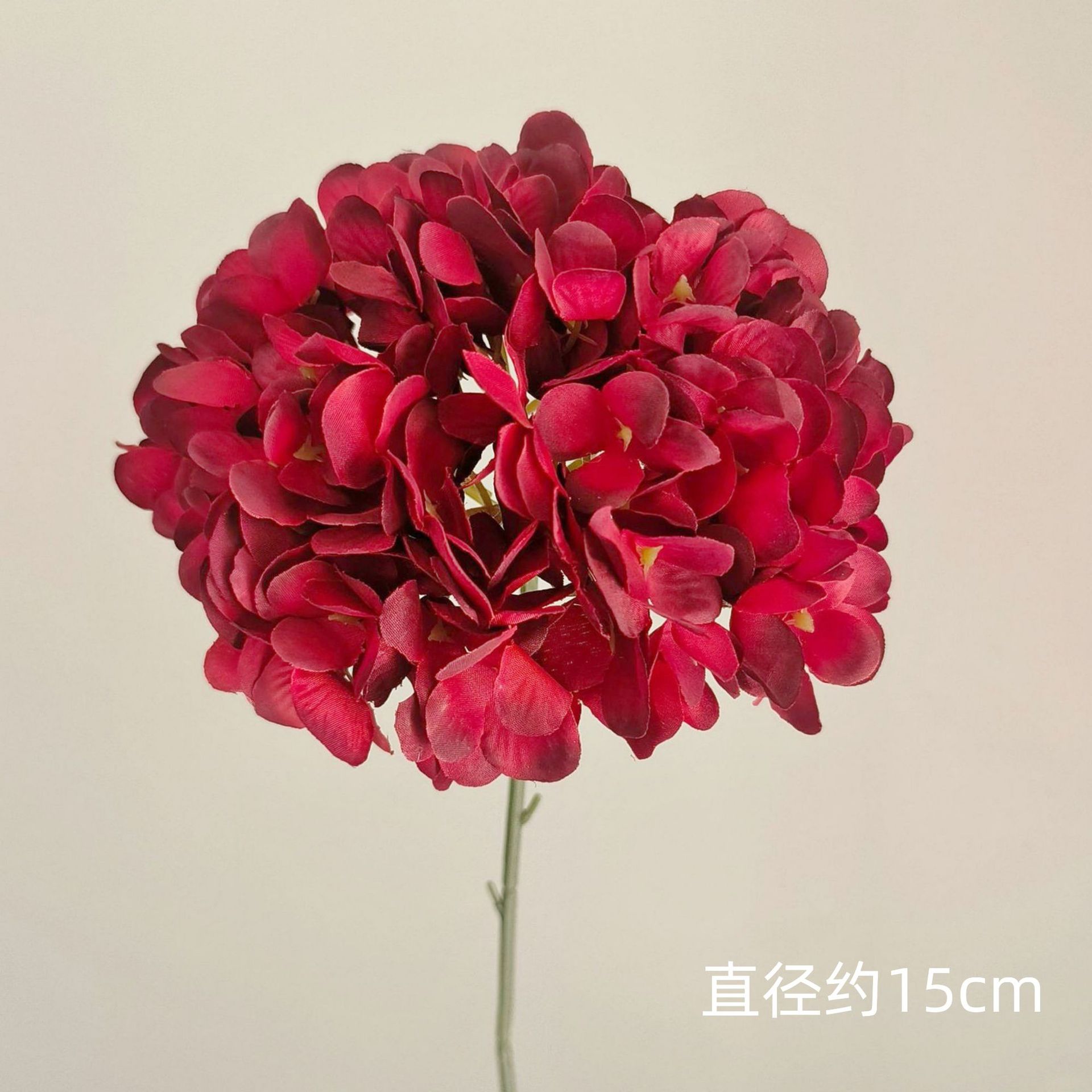 Hortensia 126 pétales-rouge-58 cm