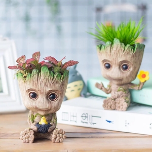 Toptan üretici reçine yetiştiricilerinin açık ağaç adam bebek Groot oyuncak ucuz bitki saksıları - Product Image 5