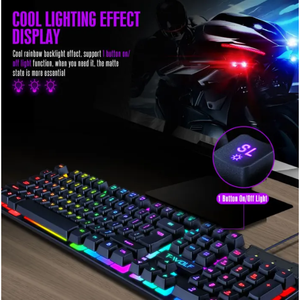 Nuovo T20 Wired Gaming Keyboard Mouse Combo LED Rainbow tastiera da gioco retroilluminata Mouse da gioco RGB per Windows Mac PC Gamers - Product Image 5