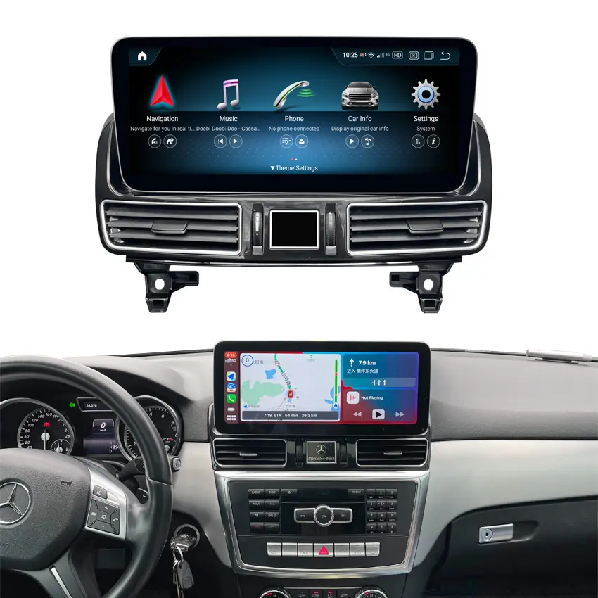 Upgrade Android 13 12.3 Inch Autoradio Voor Mercedes Benz Gl Ml W166 X 166 Gl350 Gl 63 Gle Gls Carplay Display Gps Navigatie