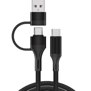 สายชาร์จ2 in 1สำหรับโทรศัพท์มือถือ USB C TO USB C Data CABLE Type-C สายเคเบิลโทรศัพท์ - Product Image 1