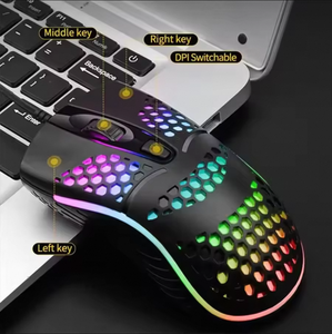 Ergonomics1.5mケーブル長有線マウス100% オリジナルエッセンシャルストックコンピューターくり抜かれたマウス - Product Image 5