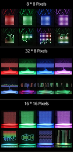 Tcwin flessibile pannello LED WS2812B RGB 5050SMD 8x8 LED matrice 64 pixel indirizzabile singolarmente per Arduino, immagine Video led pro max led pro max controllo app