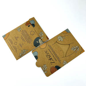 Free Sample Custom Cardboard Box Package Envelope Panties Women'<strong>s</strong> Cotton Underwear with Packaging