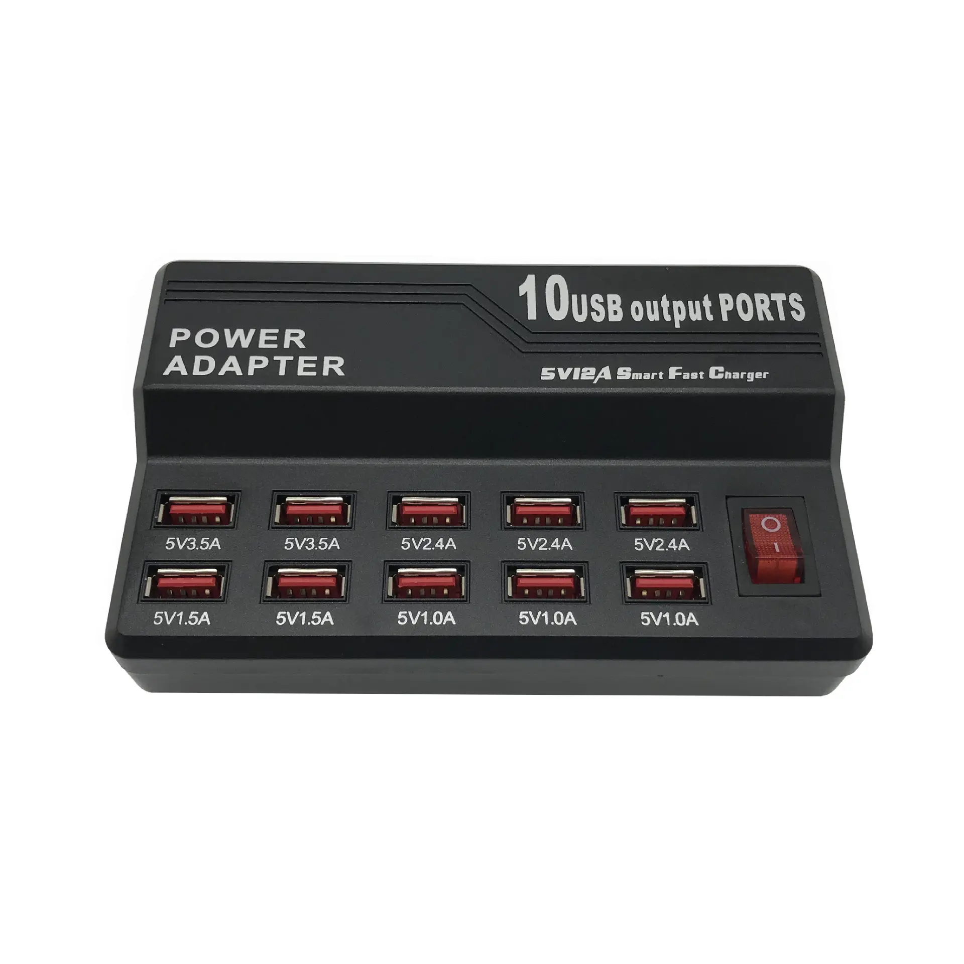 Мульти 10 портов 12A 60 Вт Зарядное устройство USB Power Quick Charge Station адаптер переменного тока USB дорожное зарядное устройство зарядный адаптер