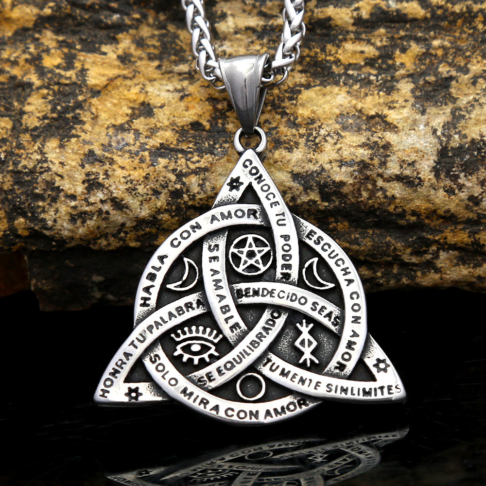 Pendentif couleur acier