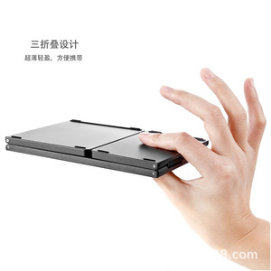 Portable Mini Foldable BT Wireless <strong>Keyboard</strong> Rechargeable Solar <strong>Keyboard</strong> for iPad Mobile Phone for <strong>Desktop</strong> Laptop Gaming Use - Product Image 5