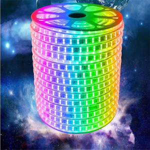 Программируемый цвет меняющий цвет RGB с пультом дистанционного управления IP65 Smd 5050 Rgb 100 м/рулон 5050 Светодиодная лента 220 В - Product Image 4