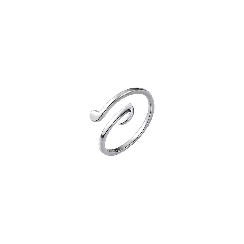 Anelli musicali ZHENZHIZHE argento placcato musica Note anello aperto regolabile anello da dito regalo di compleanno