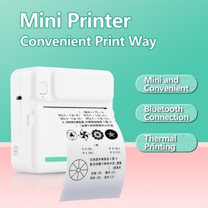 便宜的C19 200DPI无墨口袋打印机蓝色套装学生作业迷你打印机 - Product Image 2