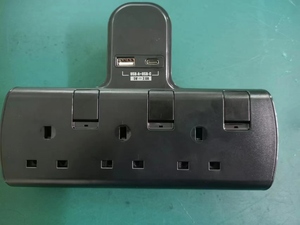 英国标准延伸引线白色/黑色电源条3插座电压250V 13A UKCA批准的墙壁插座